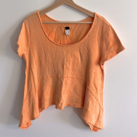 Free people we the free tangerine orange shirt size S - Picture 1 of 3